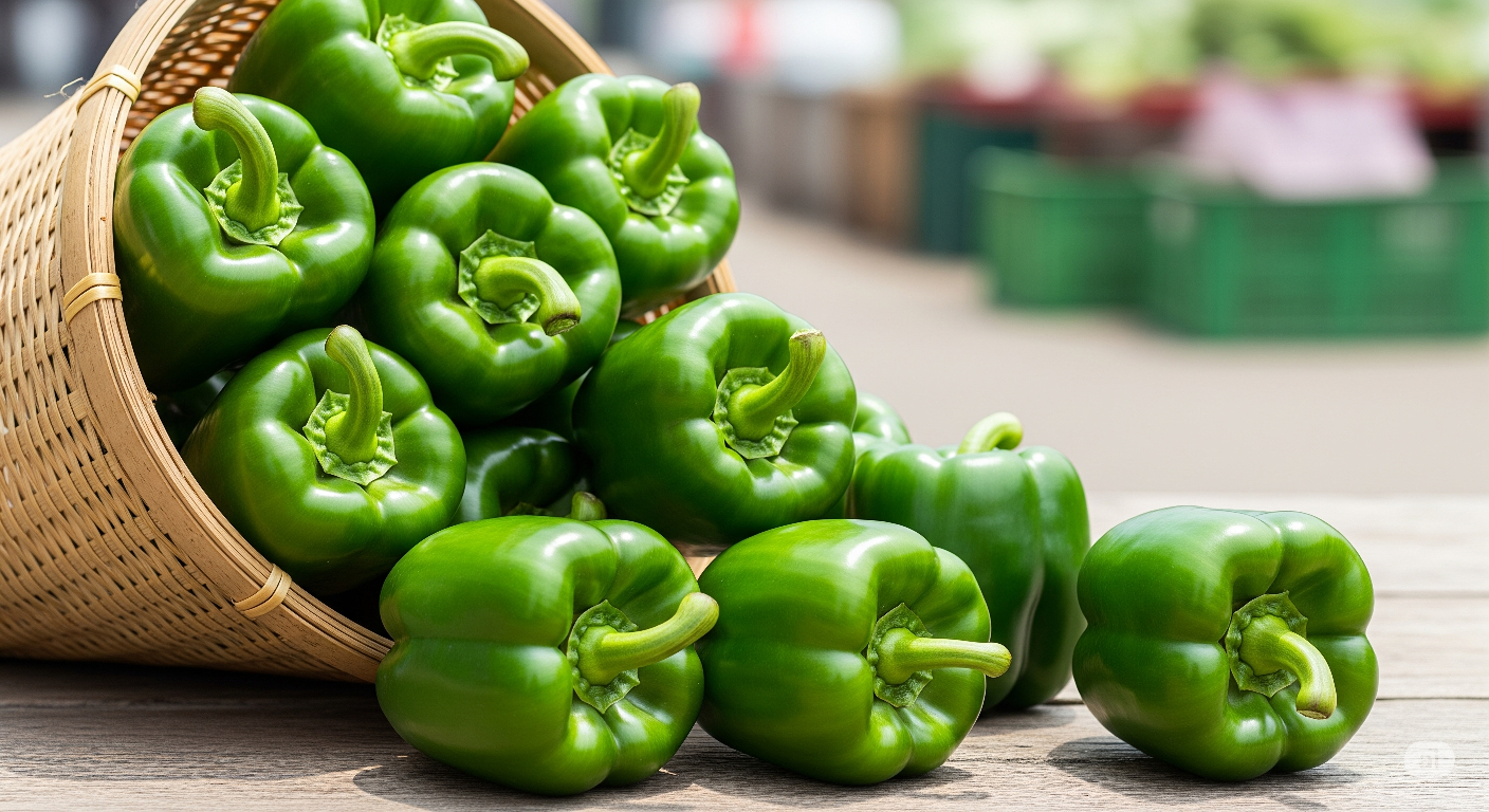 Capsicum green (शिमला मिर्च)